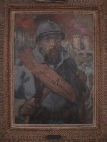 Tableau reprsentant un poilu de Verdun